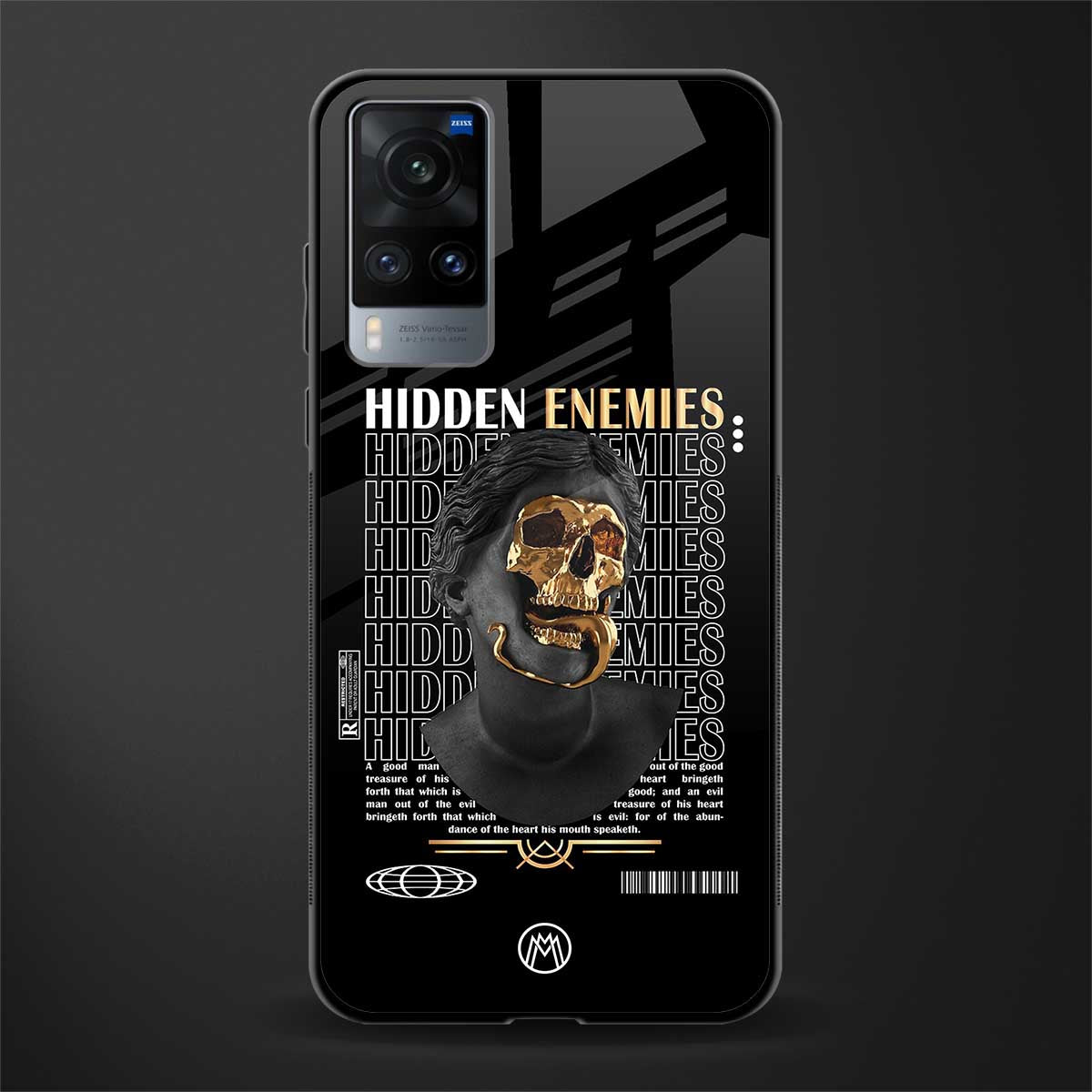 hidden enemies glass case for vivo x60 image