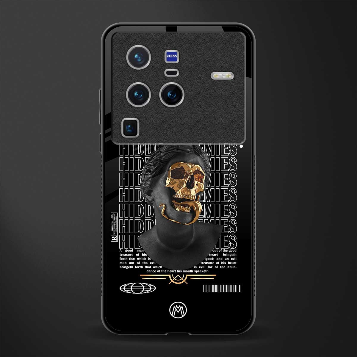 hidden enemies glass case for vivo x80 pro 5g image