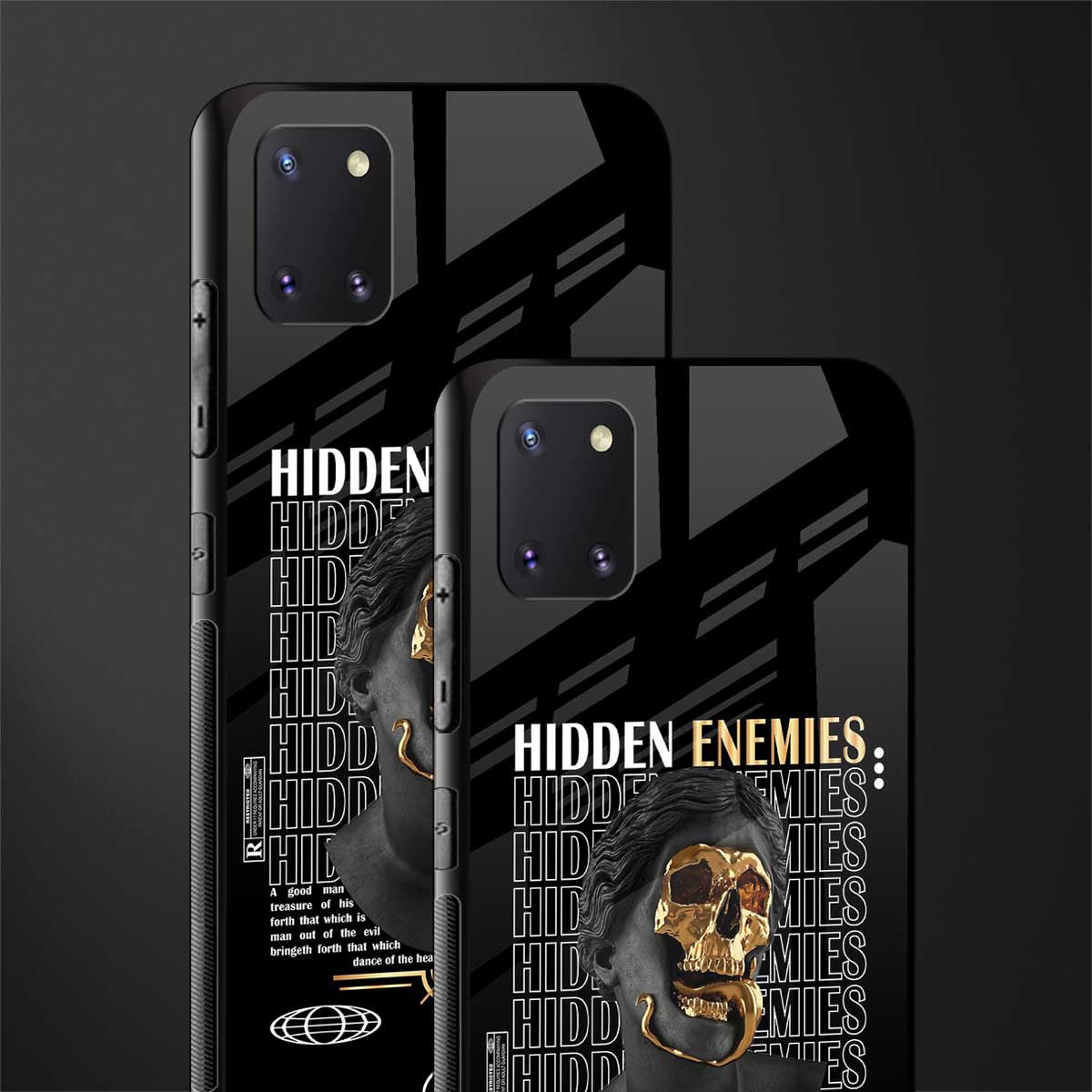 hidden enemies glass case for samsung a81 image-2