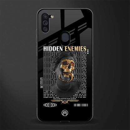 hidden enemies glass case for samsung a11 image