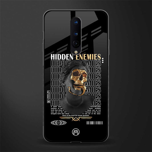 hidden enemies glass case for oneplus 8 image