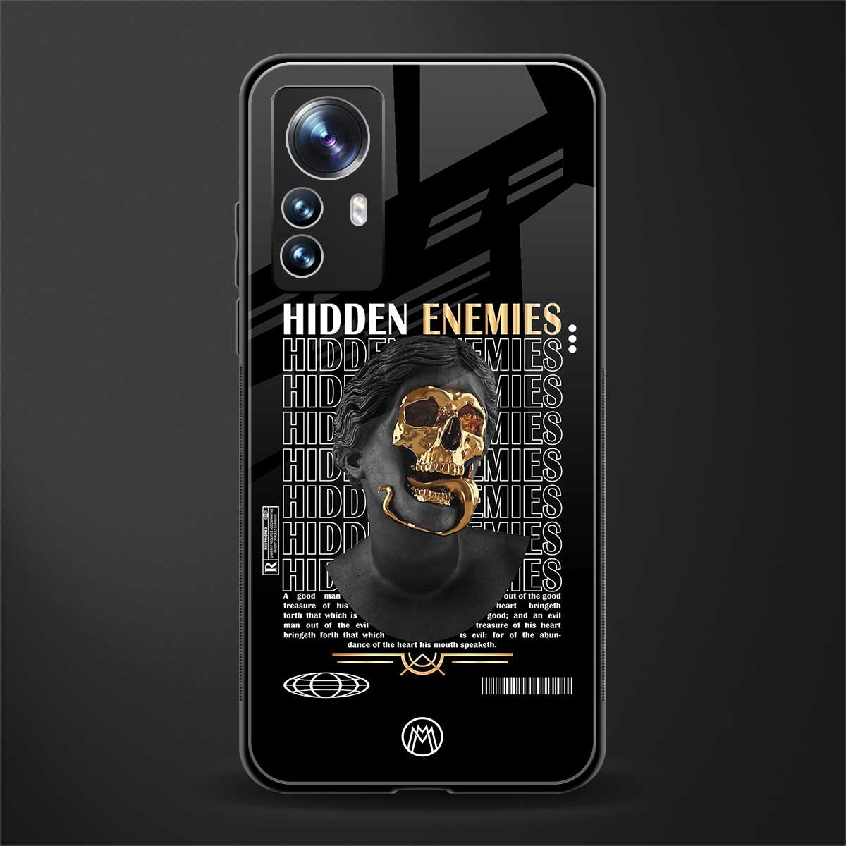 hidden enemies back phone cover | glass case for xiaomi 12 pro