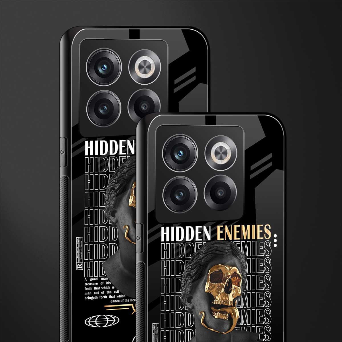 hidden enemies back phone cover | glass case for oneplus 10t