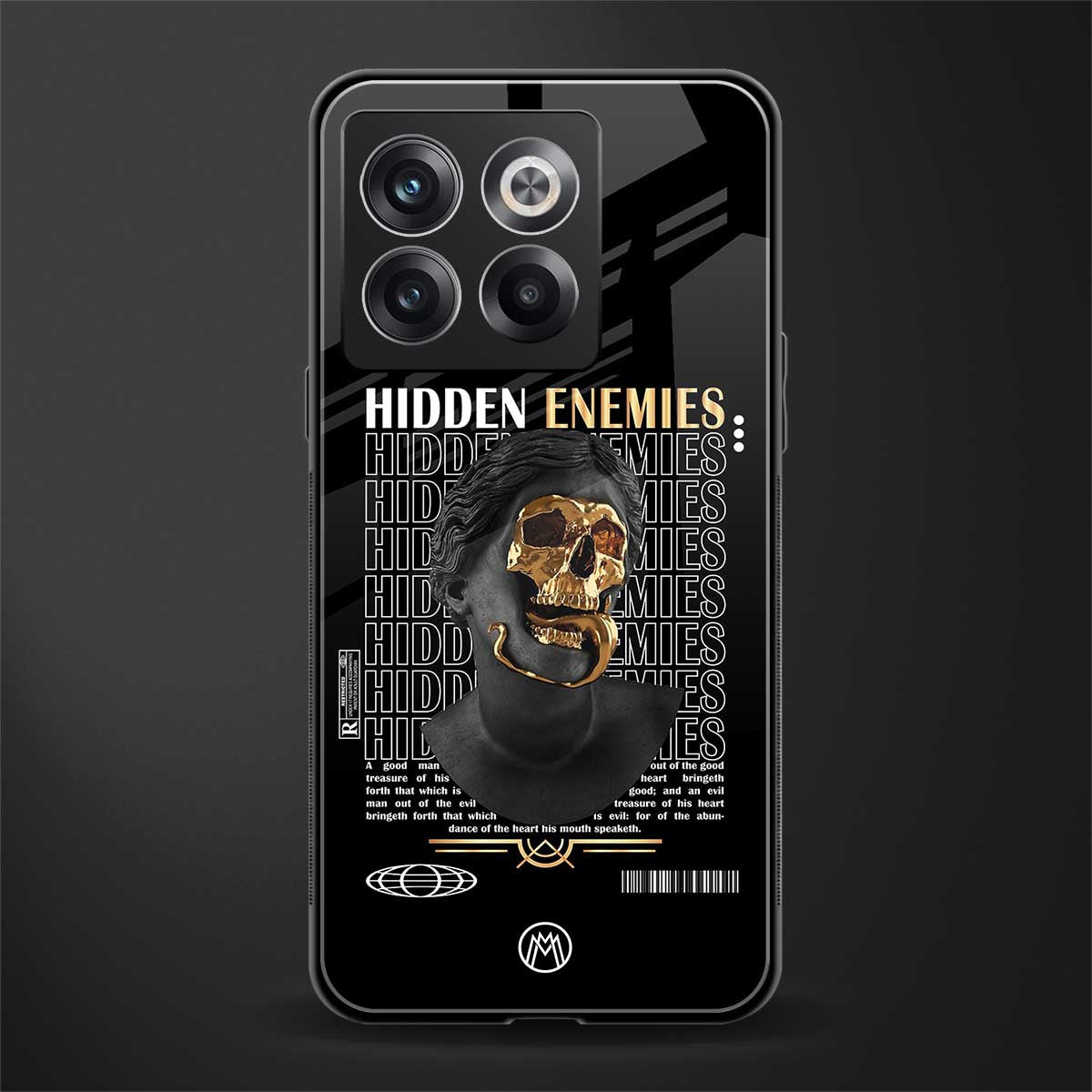 hidden enemies back phone cover | glass case for oneplus 10t