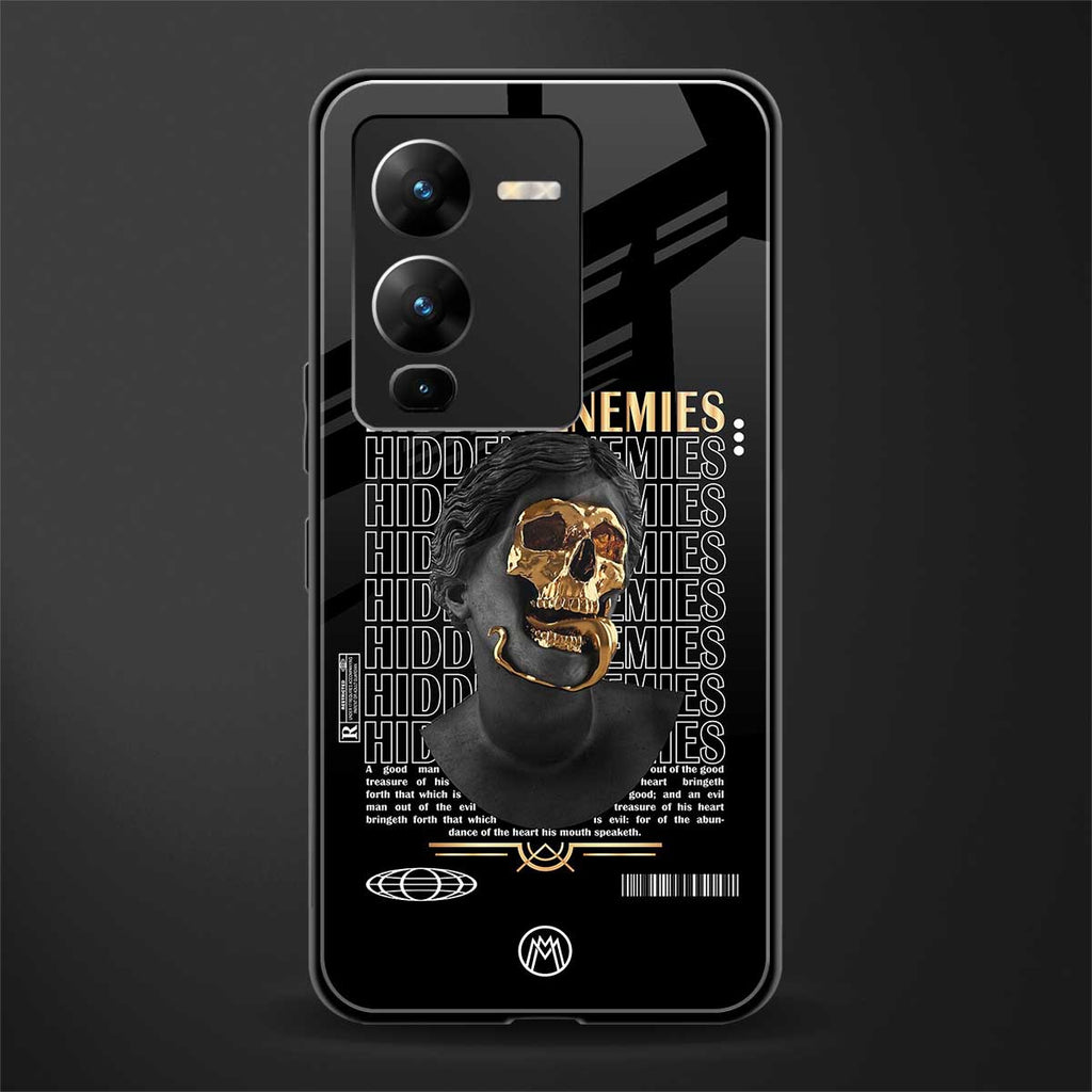 hidden enemies back phone cover | glass case for vivo v25 pro 5g