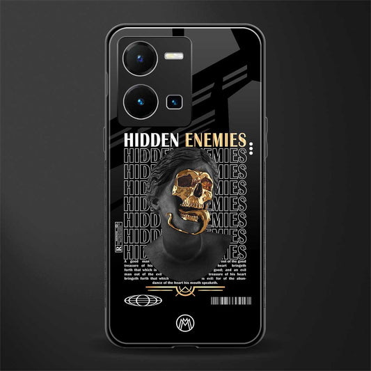 hidden enemies back phone cover | glass case for vivo y35 4g