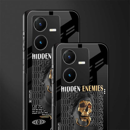 hidden enemies back phone cover | glass case for vivo y22