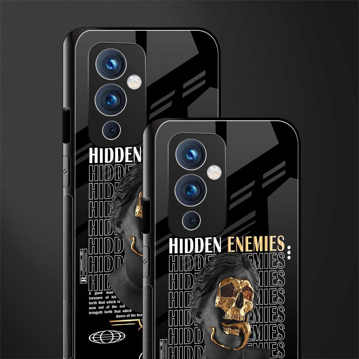 hidden enemies back phone cover | glass case for oneplus 9