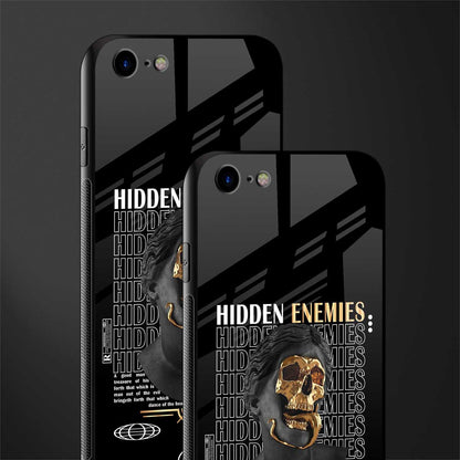 hidden enemies glass case for iphone se 2020 image-2