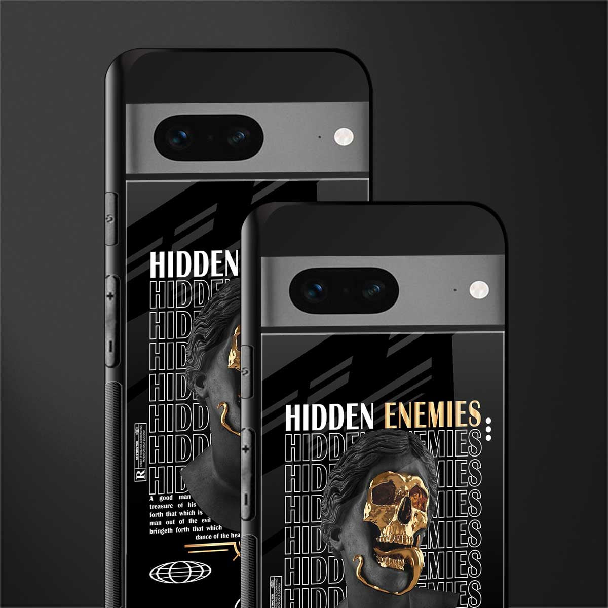 hidden enemies back phone cover | glass case for google pixel 7