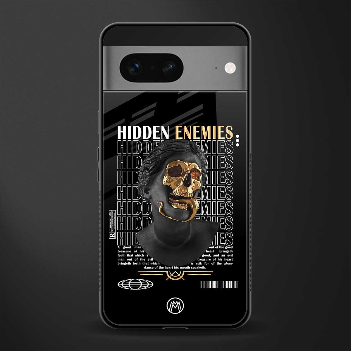 hidden enemies back phone cover | glass case for google pixel 7