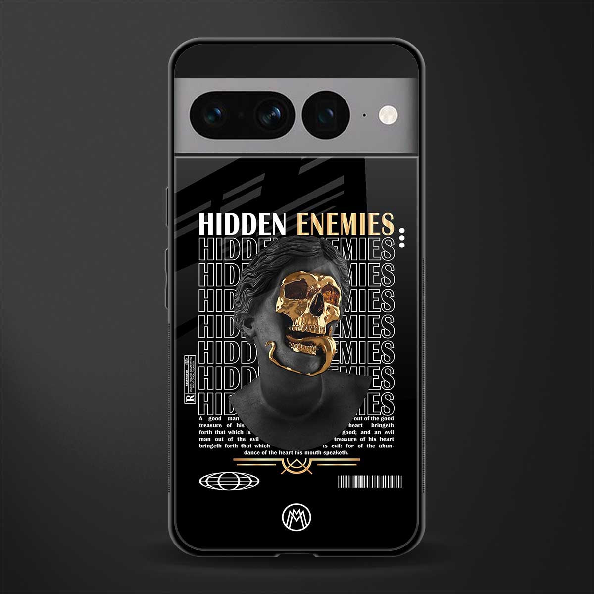 hidden enemies back phone cover | glass case for google pixel 7 pro