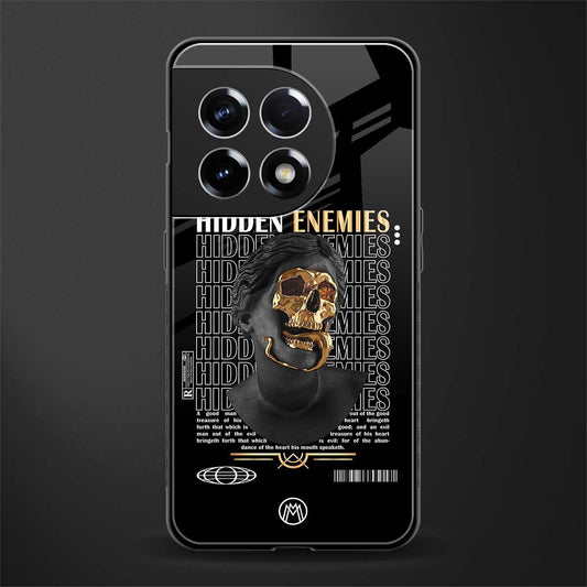 hidden enemies back phone cover | glass case for oneplus 11r