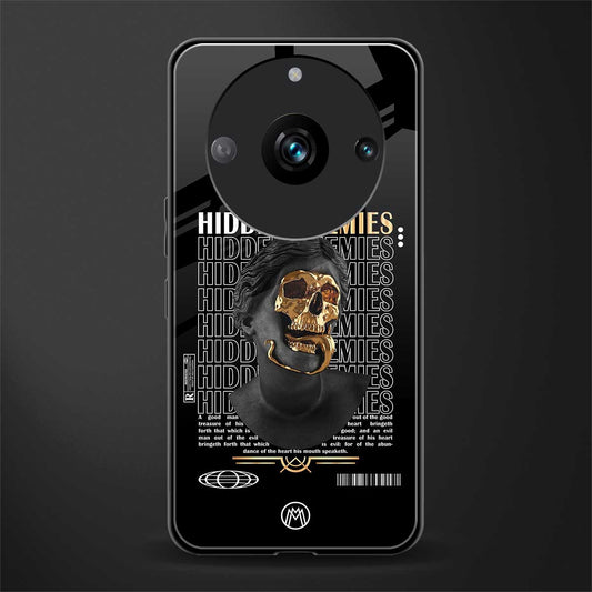 hidden enemies back phone cover | glass case for realme 11 pro 5g