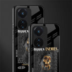 hidden enemies back phone cover | glass case for vivo t1 44w 4g
