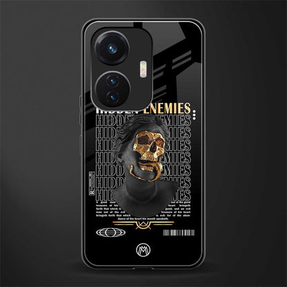 hidden enemies back phone cover | glass case for vivo t1 44w 4g