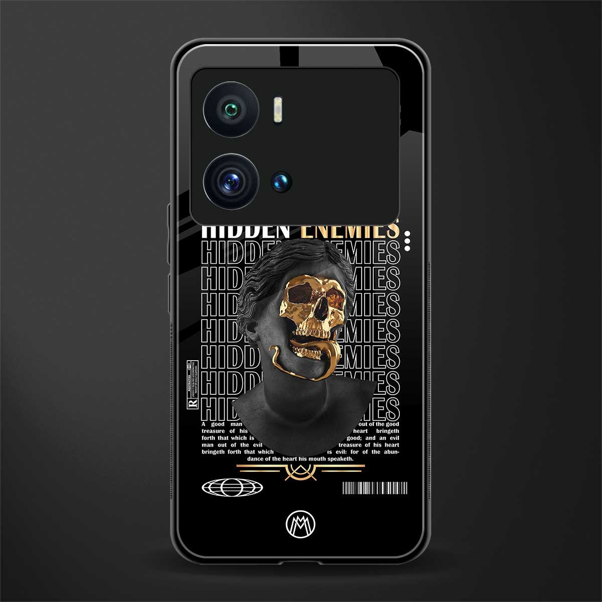 hidden enemies back phone cover | glass case for iQOO 9 Pro