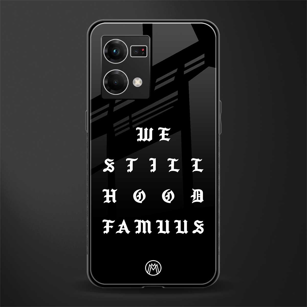 hood famous back phone cover | glass case for oppo f21 pro 4g