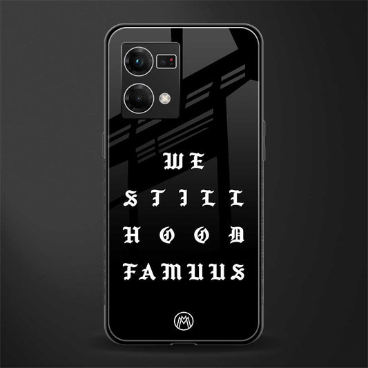hood famous back phone cover | glass case for oppo f21 pro 4g