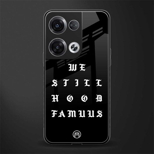 hood famous back phone cover | glass case for oppo reno 8