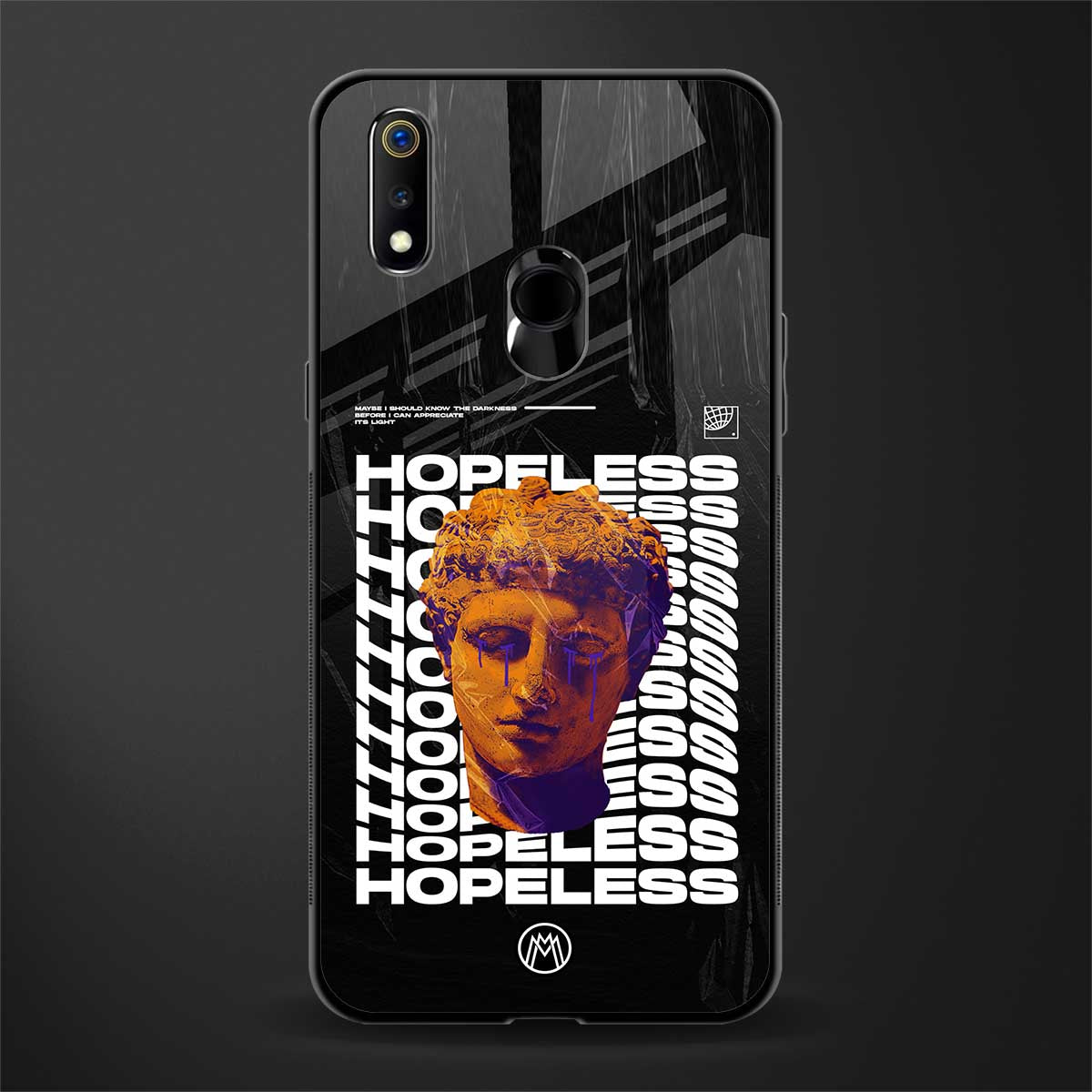 hopeless greek glass case for realme 3 image