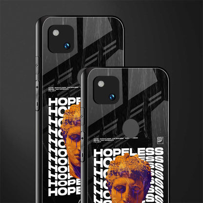 hopeless greek back phone cover | glass case for google pixel 4a 4g