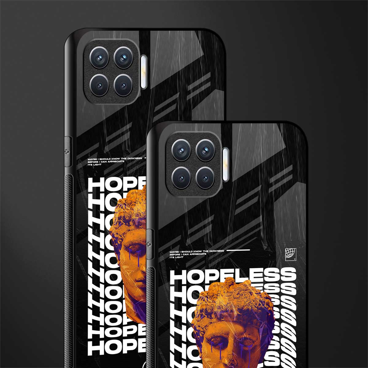 hopeless greek glass case for oppo f17 pro image-2