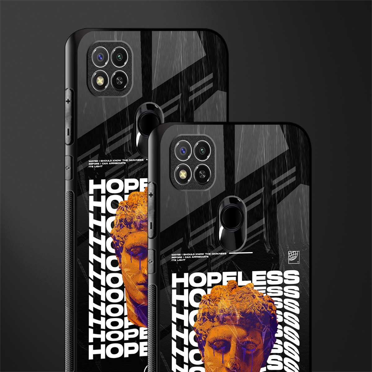 hopeless greek glass case for redmi 9c image-2