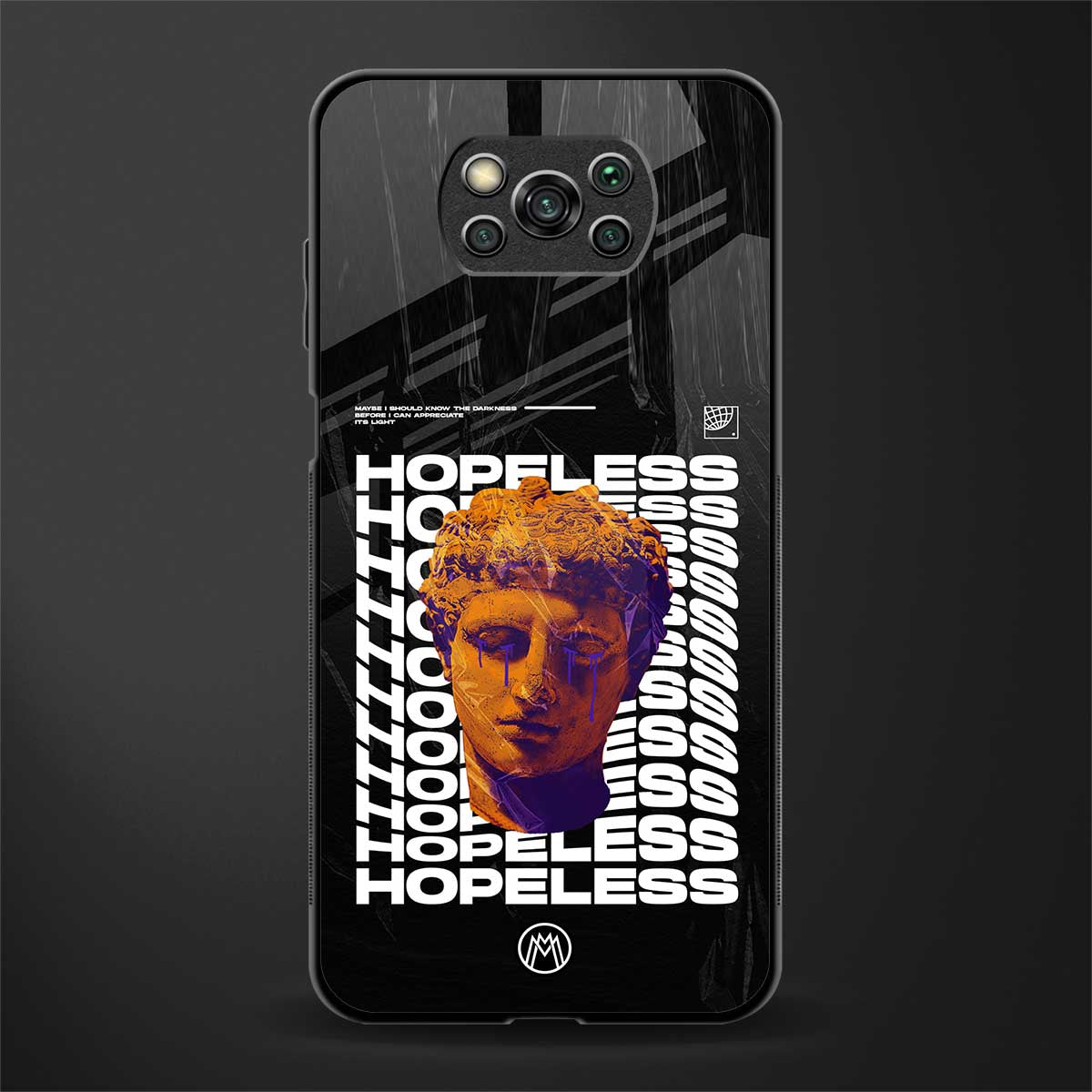 hopeless greek glass case for poco x3 image