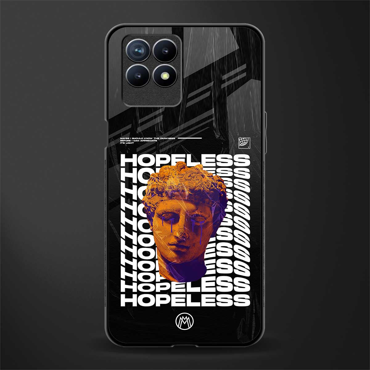 hopeless greek glass case for realme 8i image