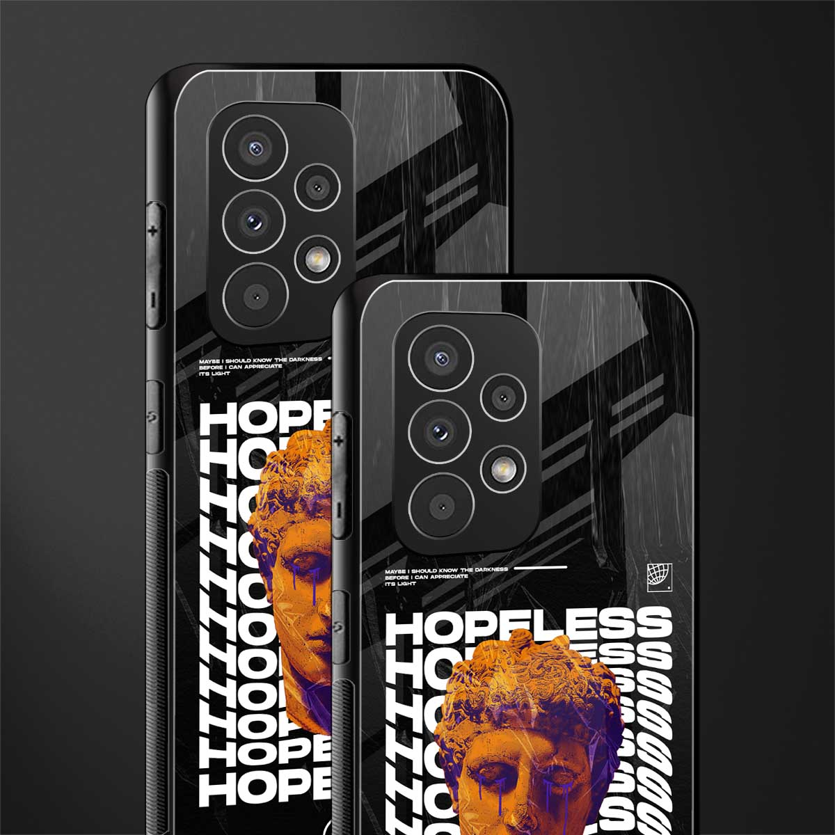 hopeless greek back phone cover | glass case for samsung galaxy a53 5g