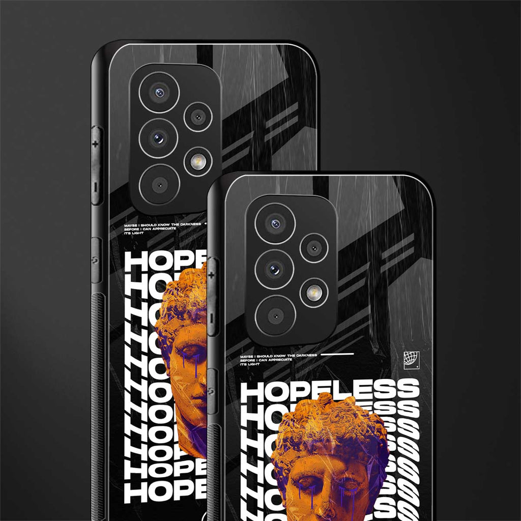 hopeless greek back phone cover | glass case for samsung galaxy a73 5g