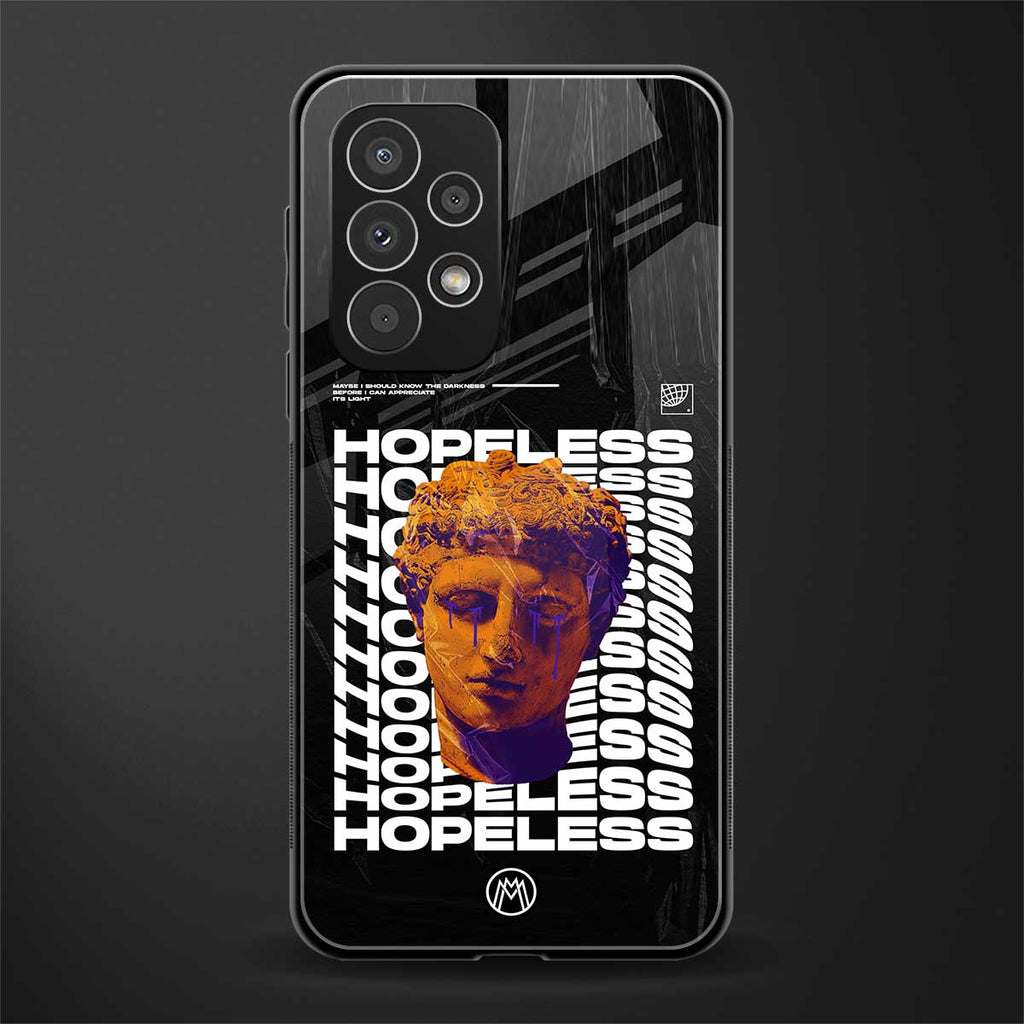 hopeless greek back phone cover | glass case for samsung galaxy a73 5g