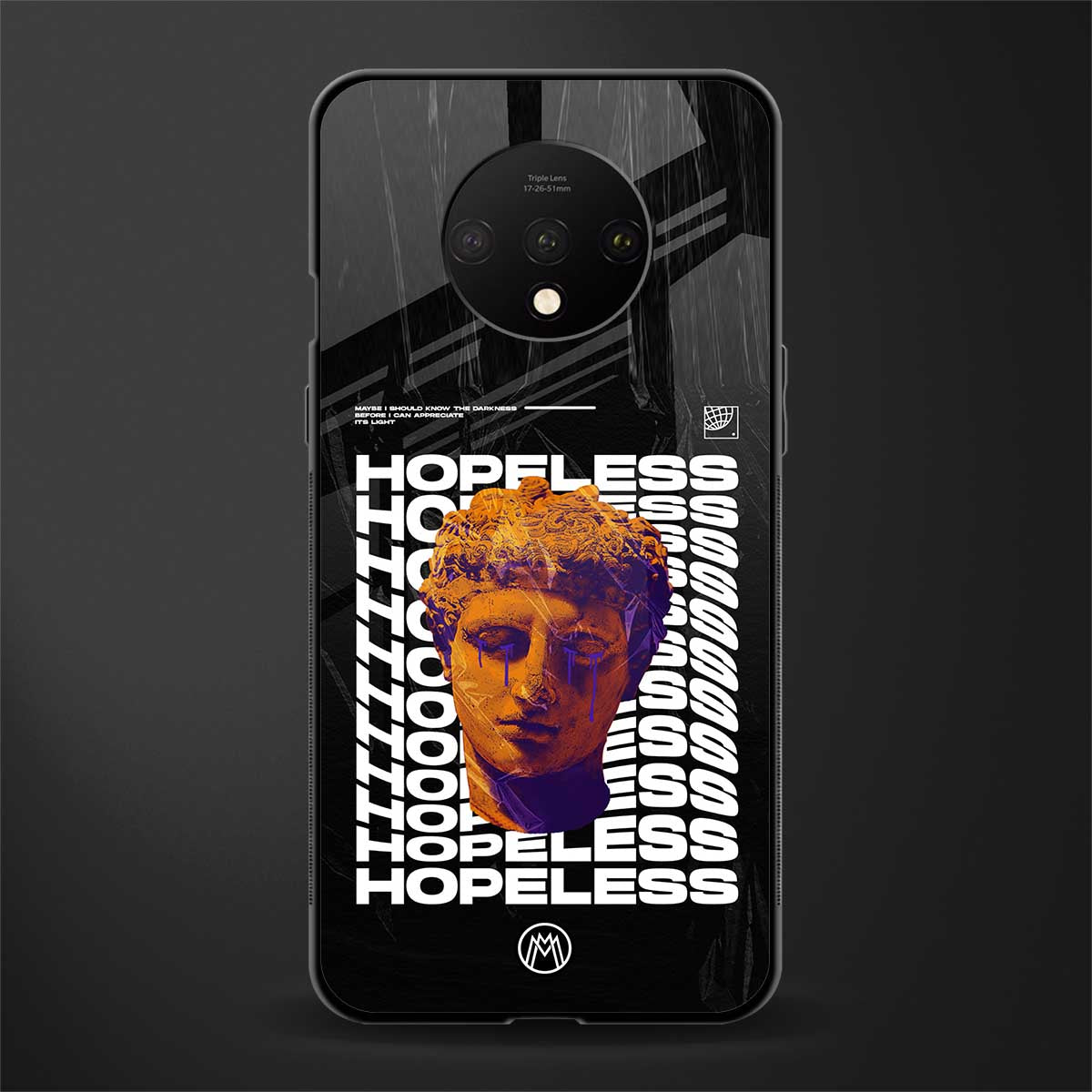 hopeless greek glass case for oneplus 7t image