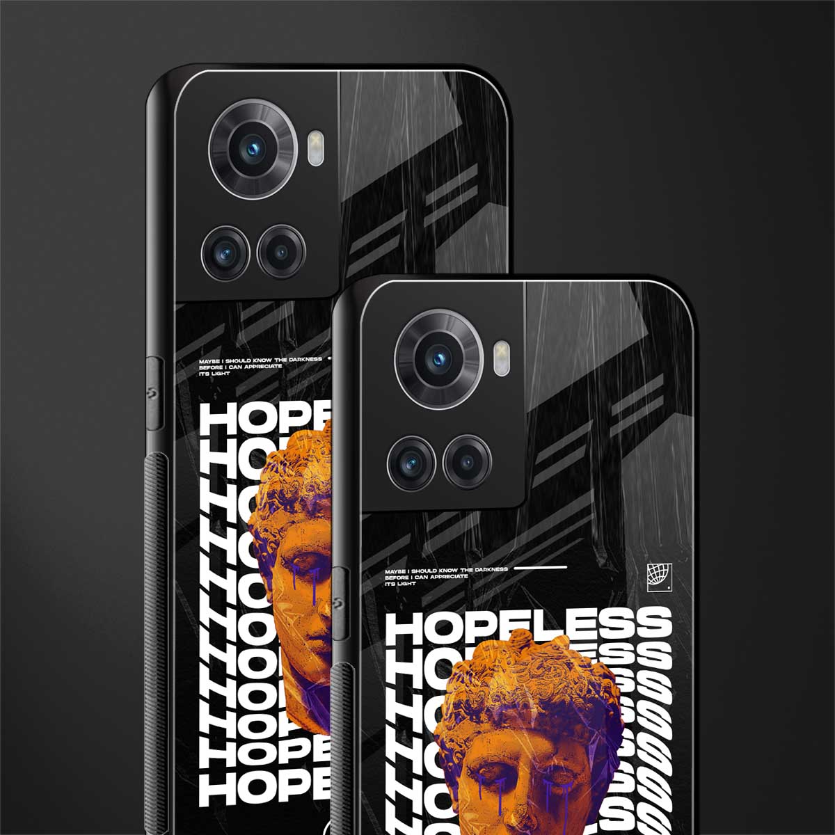 hopeless greek back phone cover | glass case for oneplus 10r 5g