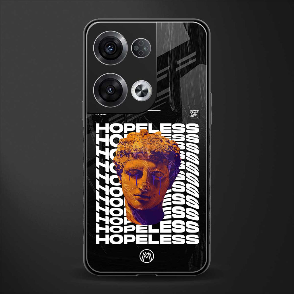 hopeless greek back phone cover | glass case for oppo reno 8