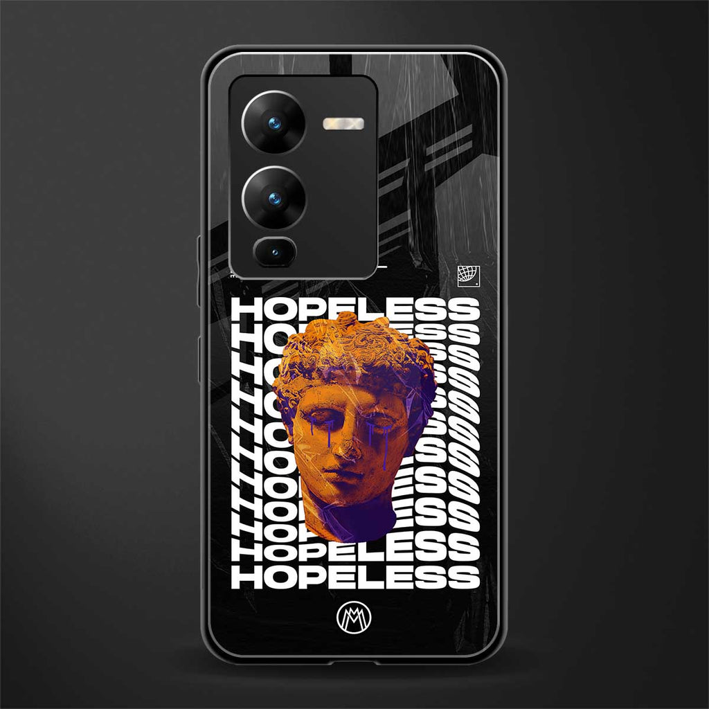 hopeless greek back phone cover | glass case for vivo v25 pro 5g