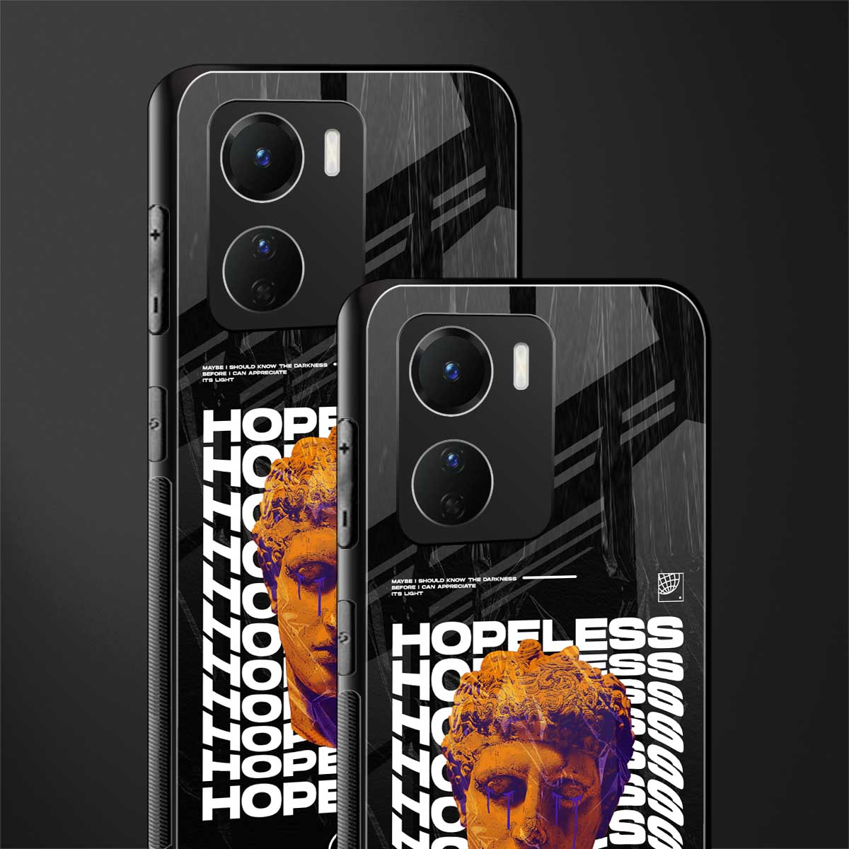 hopeless greek back phone cover | glass case for vivo y16