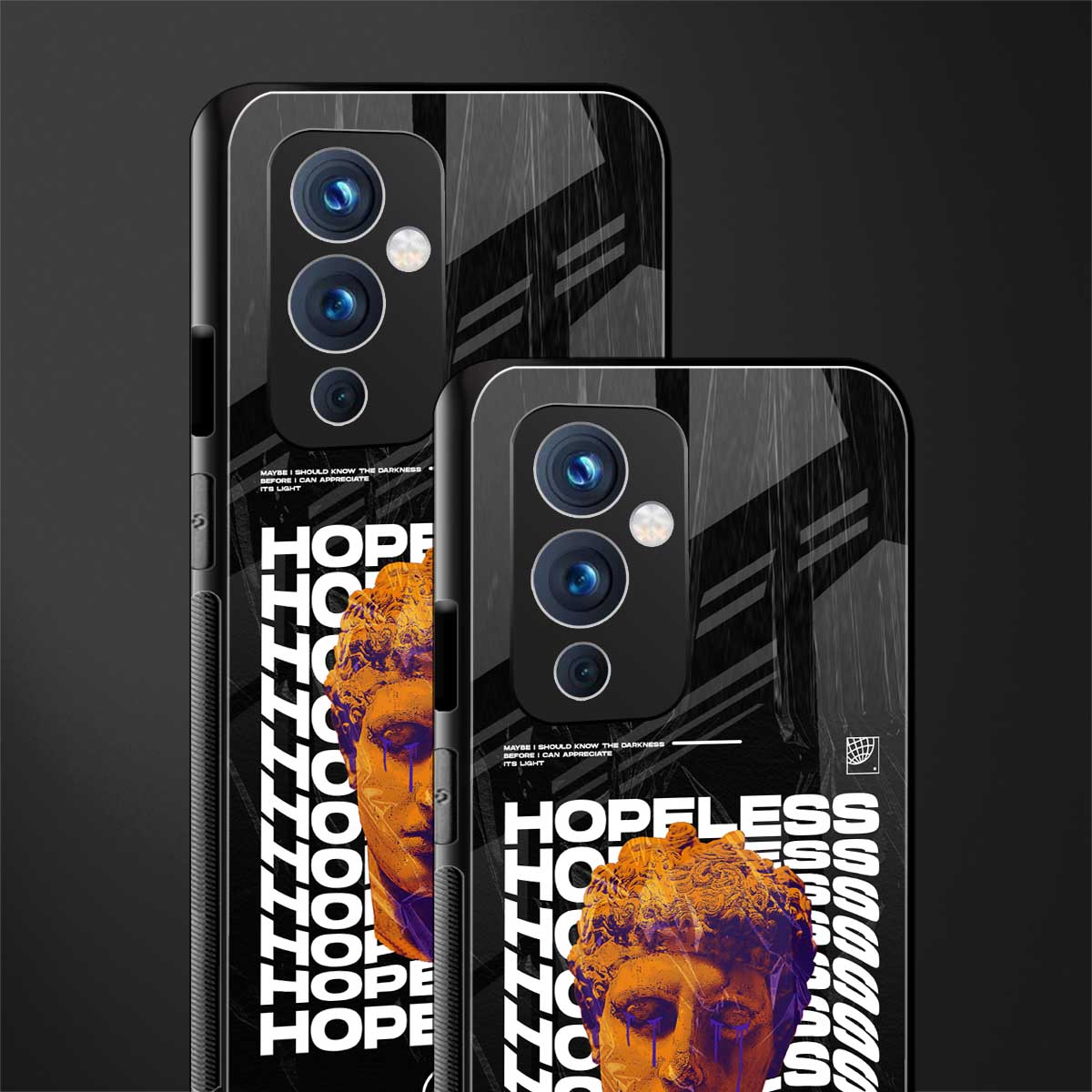 hopeless greek back phone cover | glass case for oneplus 9