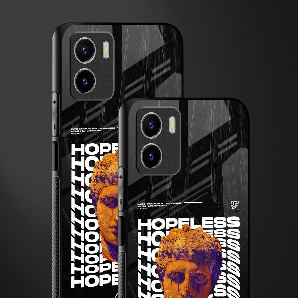 hopeless greek back phone cover | glass case for vivo y72
