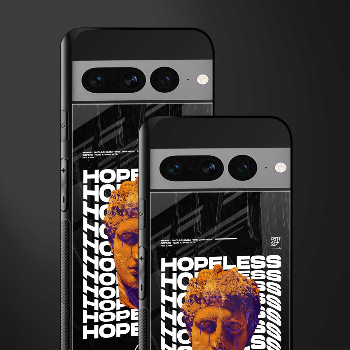 hopeless greek back phone cover | glass case for google pixel 7 pro