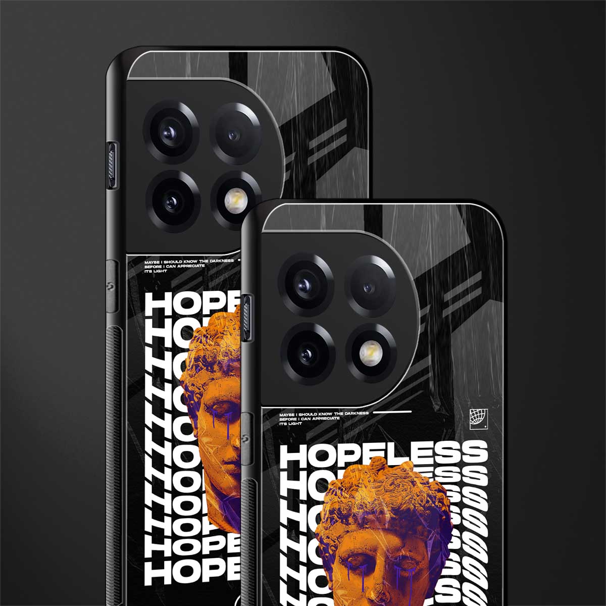 hopeless greek back phone cover | glass case for oneplus 11r