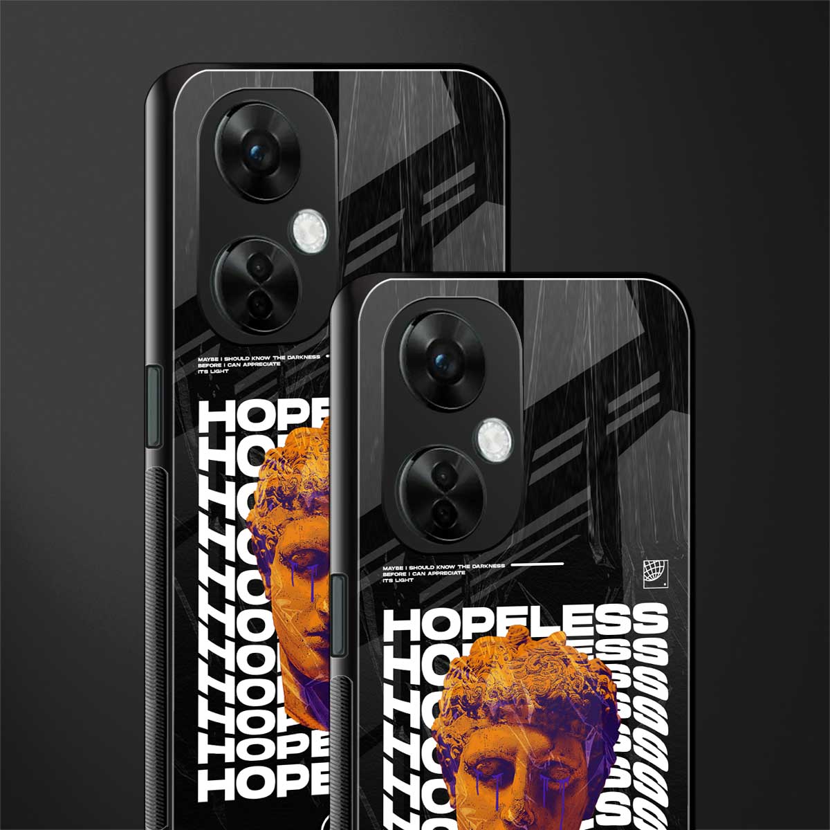 hopeless greek back phone cover | glass case for oneplus nord ce 3 lite