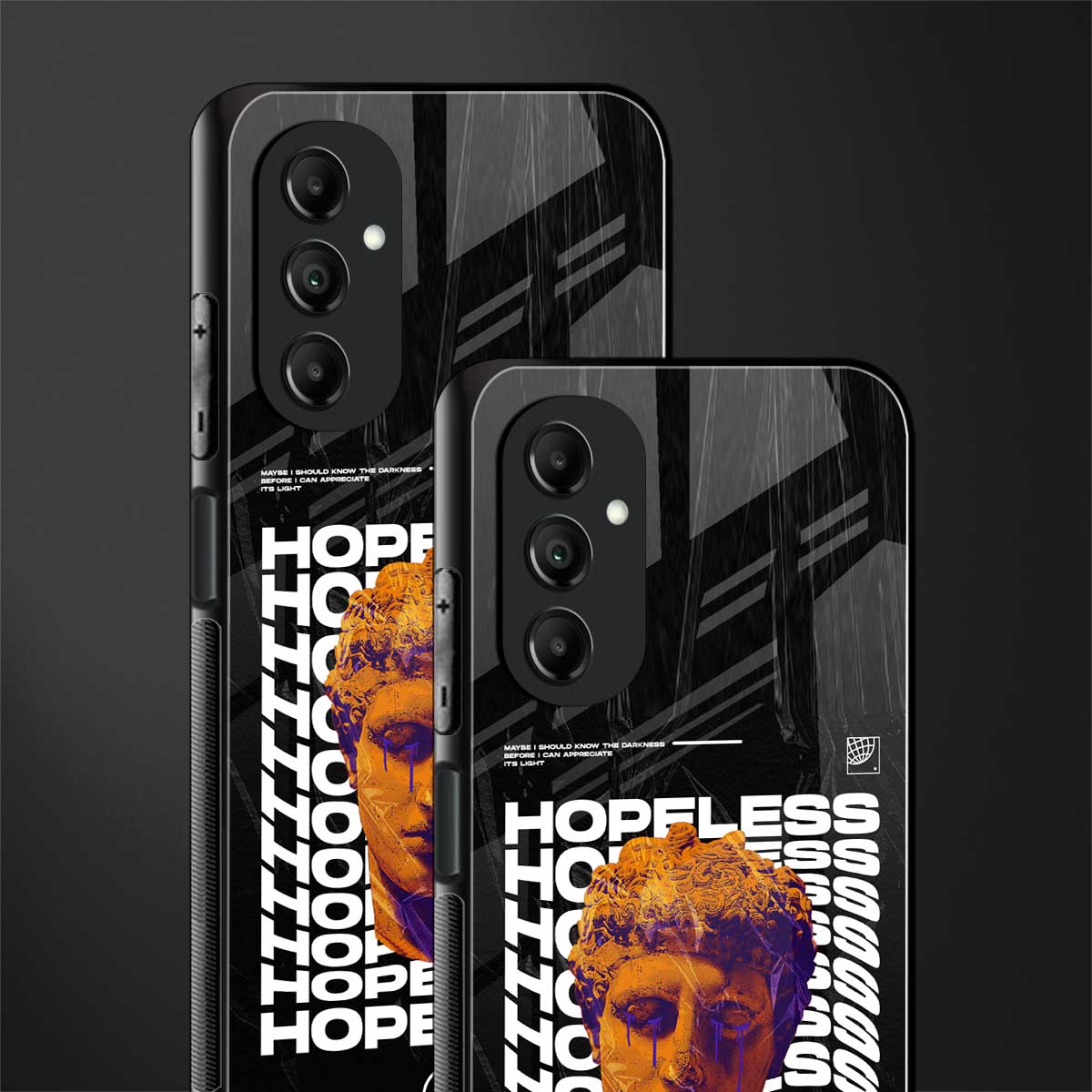 hopeless greek back phone cover | glass case for samsung galaxy a14 5g