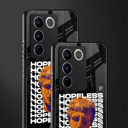 hopeless greek back phone cover | glass case for vivo v27 pro 5g