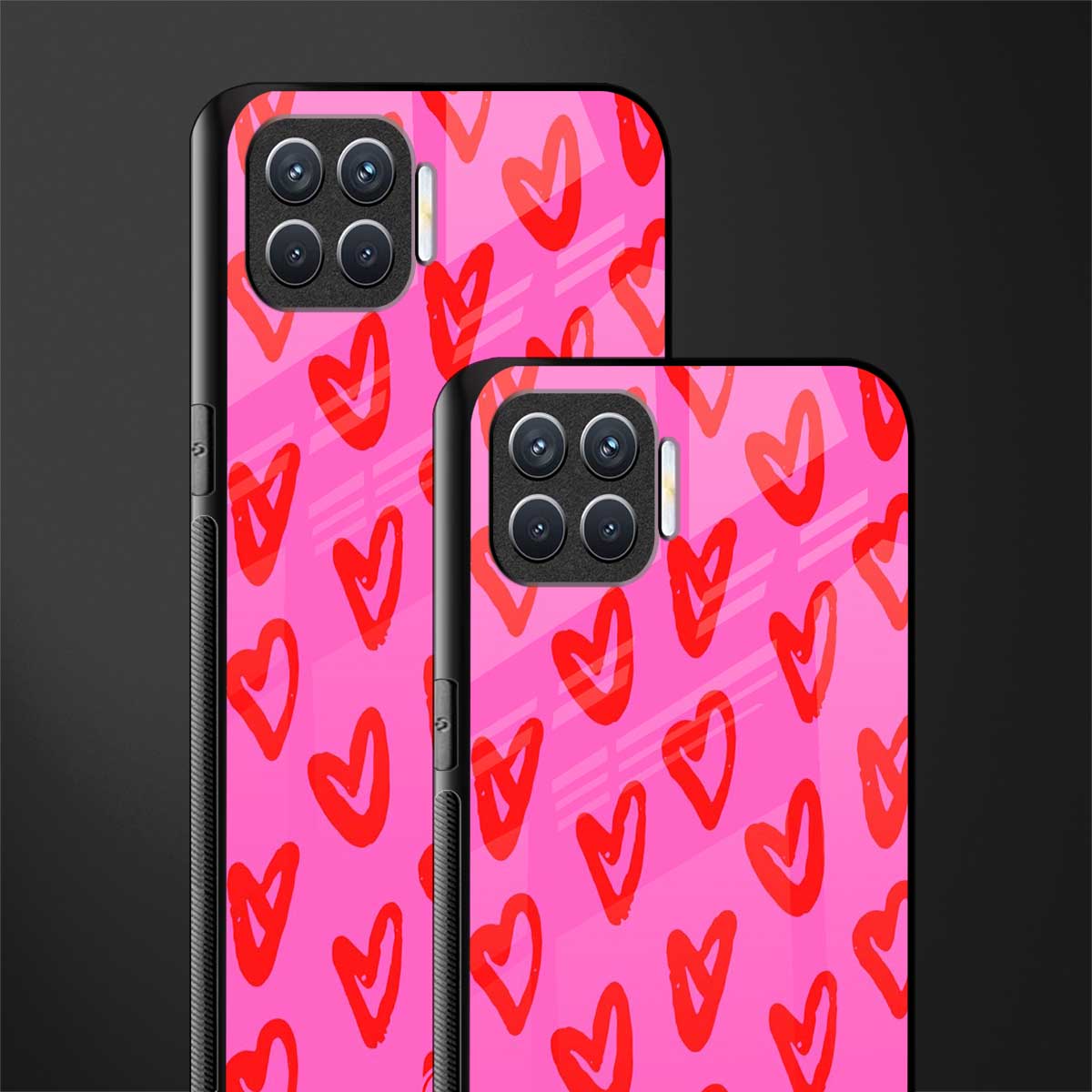 hot pink soul glass case for oppo f17 pro image-2