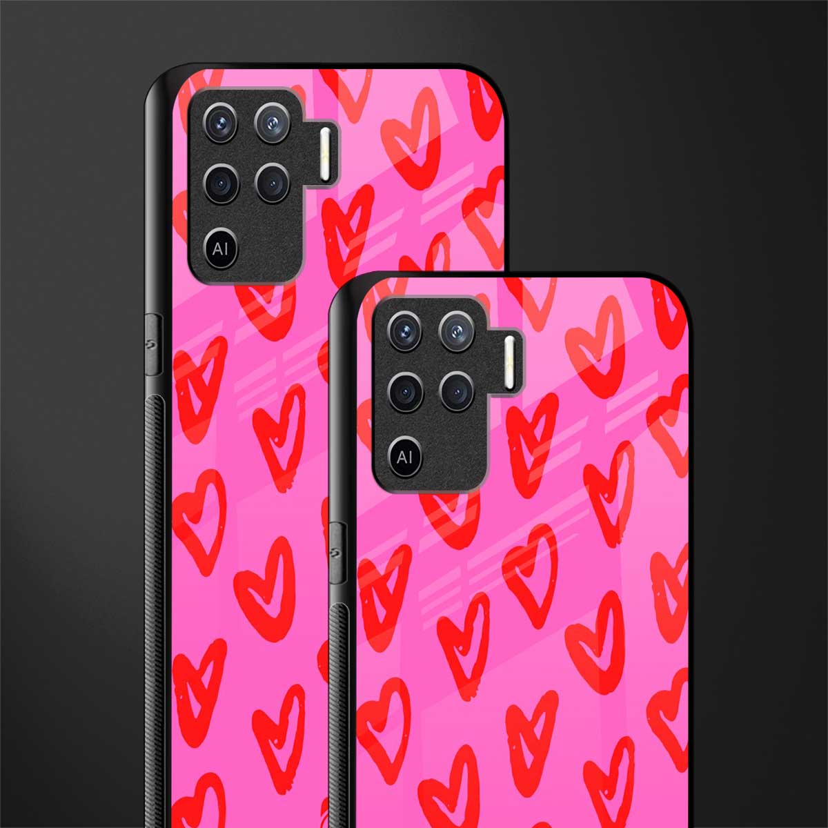 hot pink soul glass case for oppo f19 pro image-2