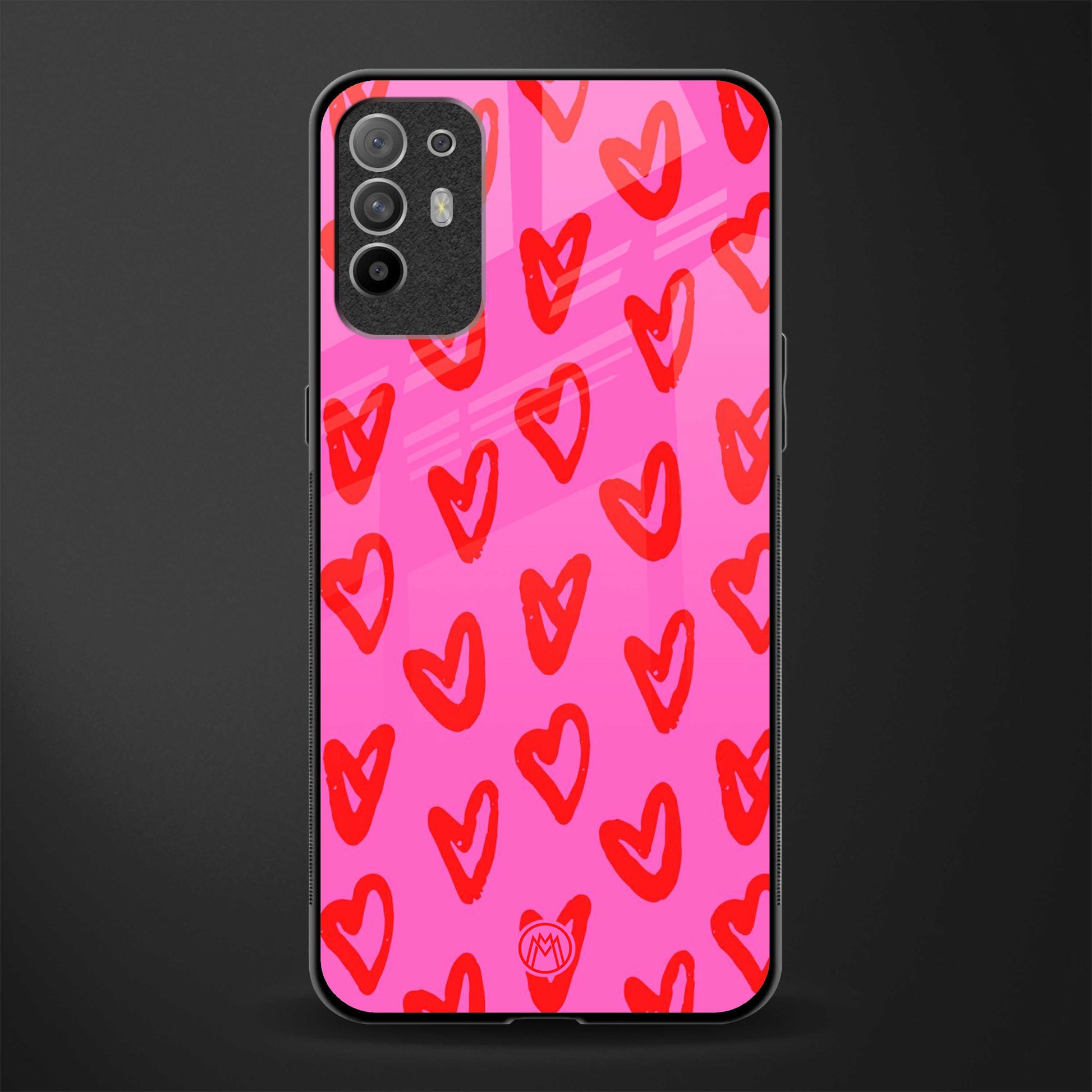 hot pink soul glass case for oppo f19 pro plus image