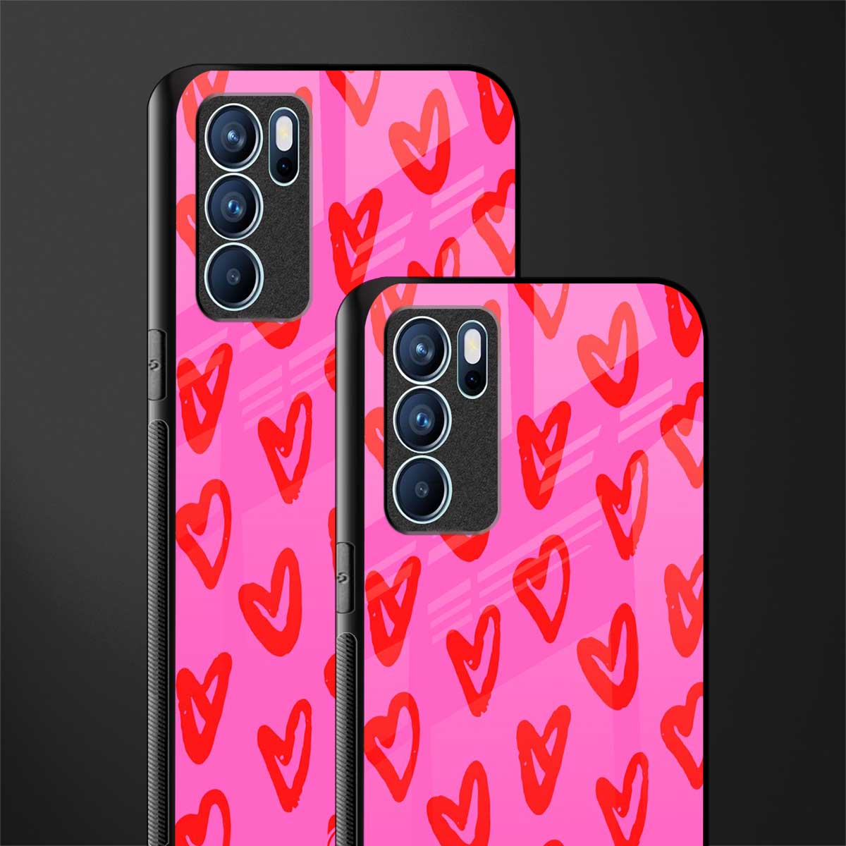 hot pink soul glass case for oppo reno6 5g image-2