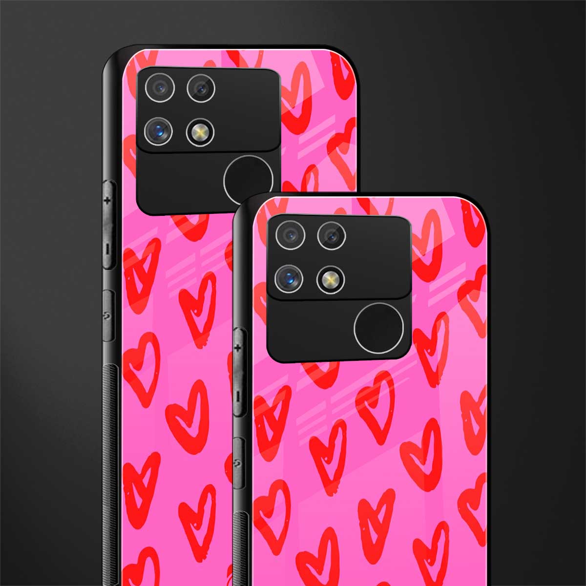 hot pink soul back phone cover | glass case for realme narzo 50a